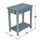 International Concepts Rectangle Narrow End Table, 22 W, 14 L, 25 in H, Wood, Heather Grey-Antique Washed OT105-2214 - alternate 8
